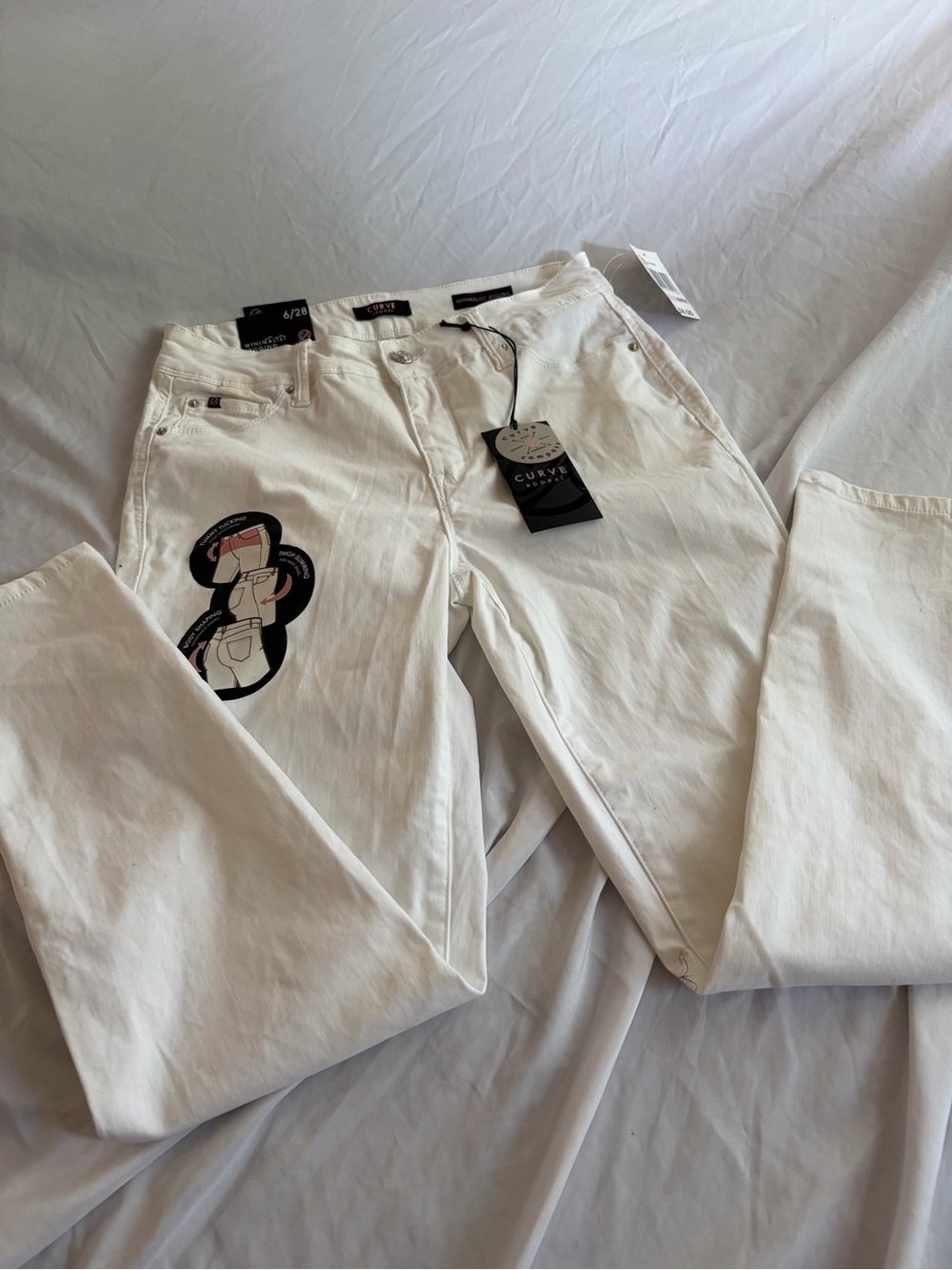 Curve Appeal Minimalist White Jeggings Size 6/28 NWT